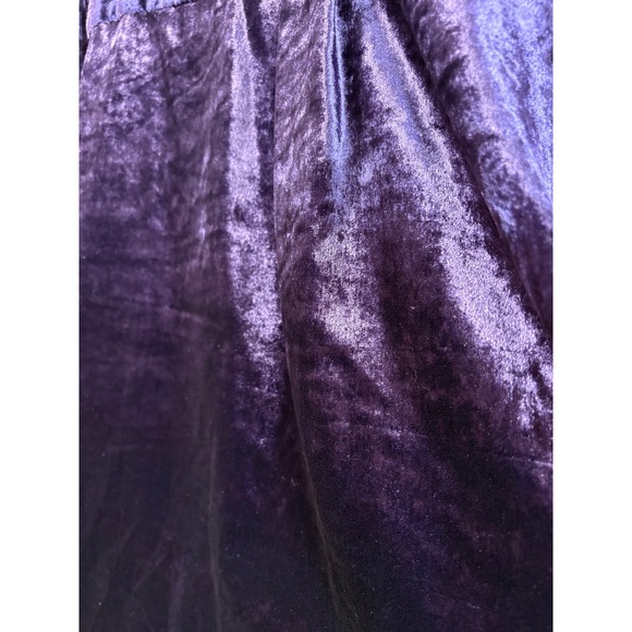 White Stag Woman Purple Velvet‎ Embroidered Button Down Shirt Top Plus Size XL - Picture 5 of 8